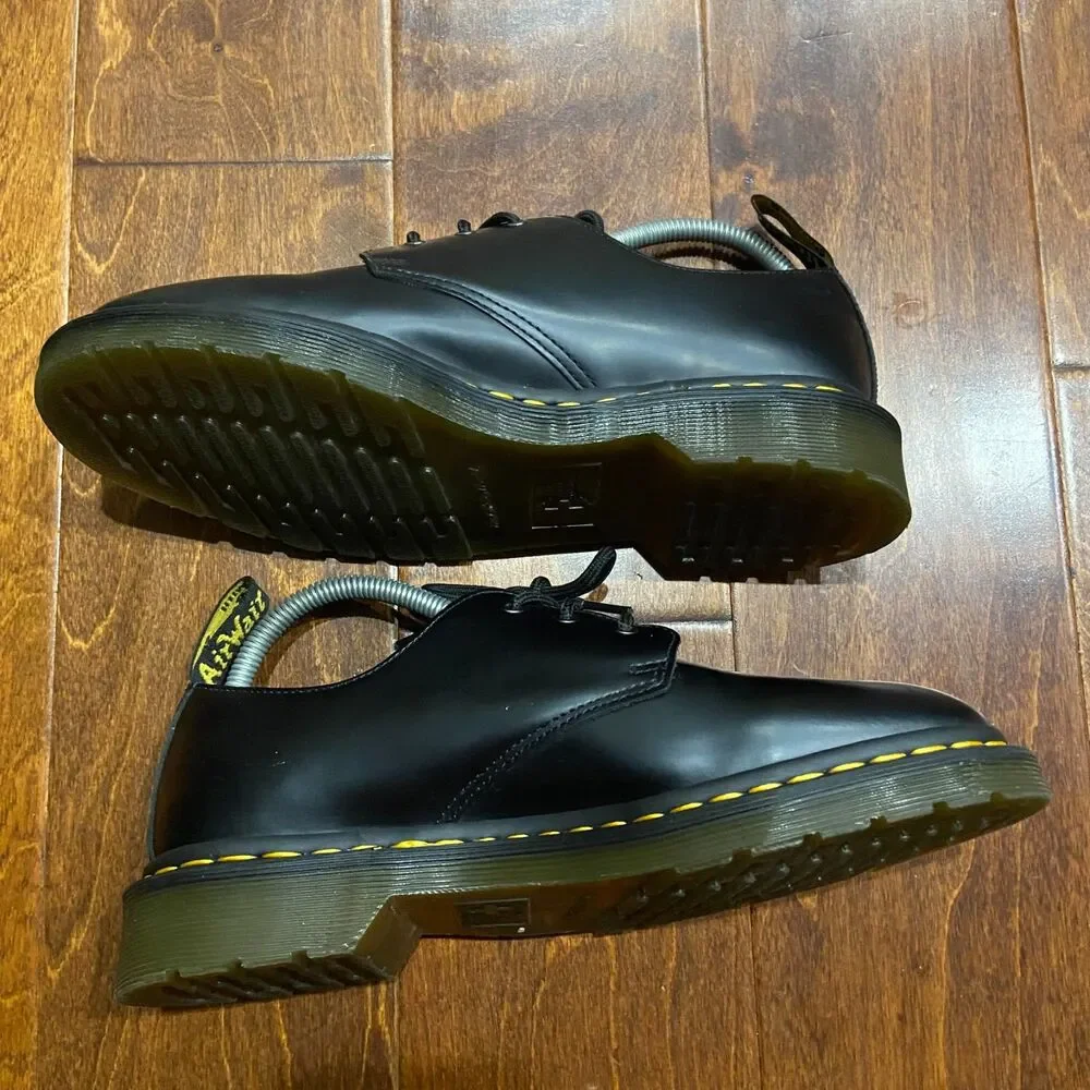 Dr. Martens 1461 Pascal Verso 3-Eye Oxford Derby Black Leather Shoes Men's 7